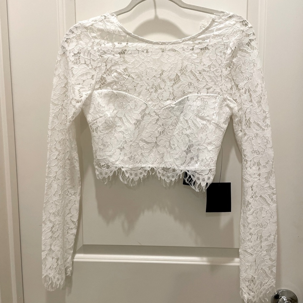 Lulu's White Lace Top
